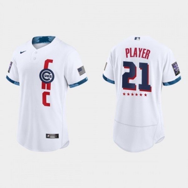 Chicago Cubs Custom 2021 Mlb All Star Game Authent...