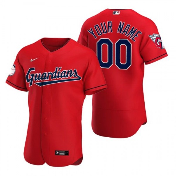 Cleveland Guardians Custom Red Men's Nike 202...