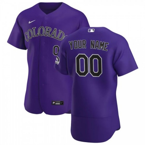 Colorado Rockies Custom Men's Nike Purple Alt...