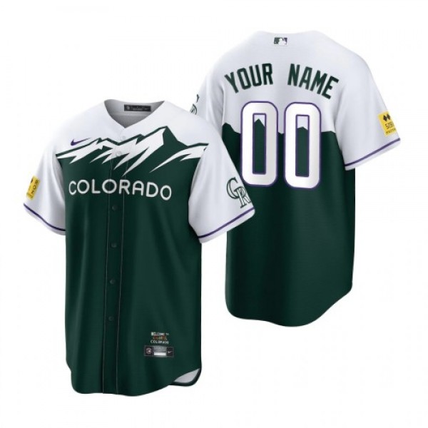 Colorado Rockies Custom Green Men's MLB Nike ...
