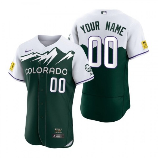 Colorado Rockies Custom Green Men's MLB Nike ...