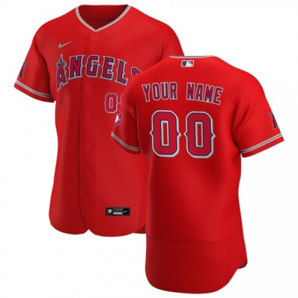 Los Angeles Angels Custom Men's Nike Red Alte...