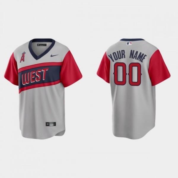 Los Angeles Angels Custom Men's Nike Gray 202...