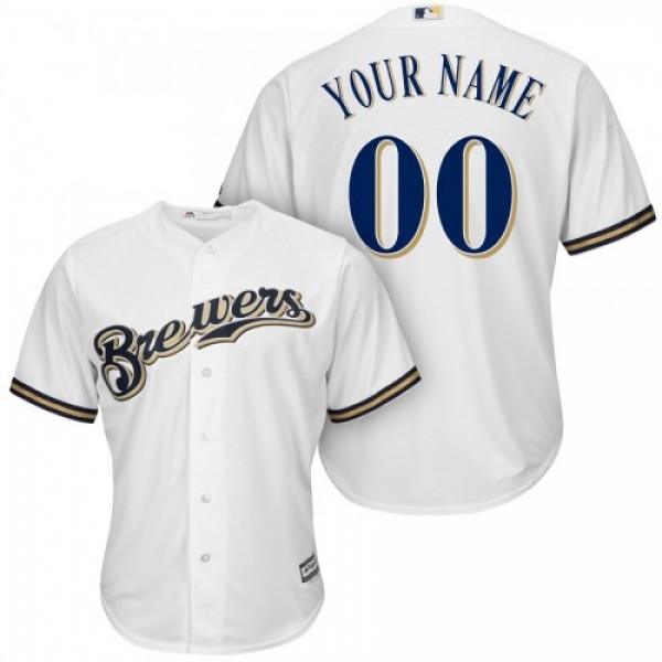 Milwaukee Brewers Majestic Cool Base Custom Jersey...