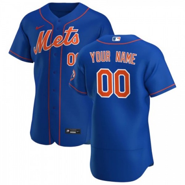 New York Mets Custom Men's Nike Royal Alterna...