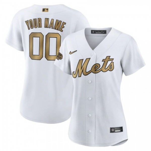 New York Mets Custom Men's Nike White 2022 ML...