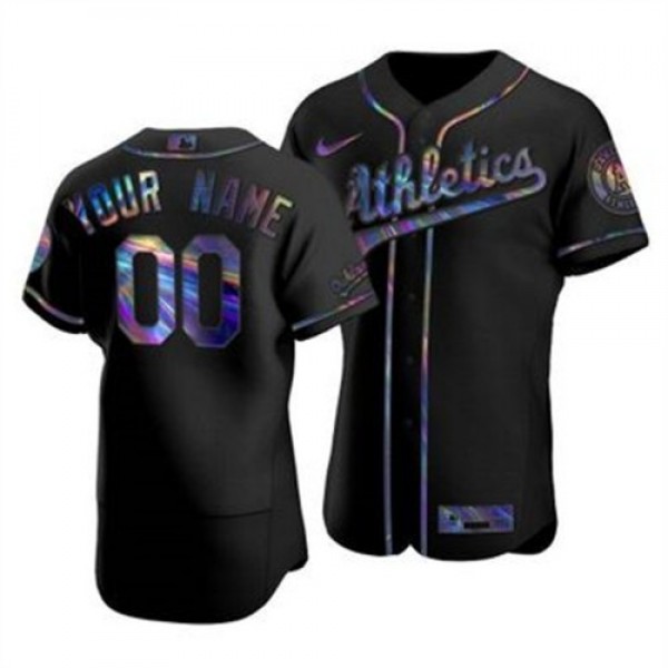 Oakland Athletics Custom Men's Nike Iridescen...