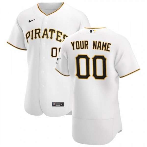 Pittsburgh Pirates Custom Men's Nike White Ho...