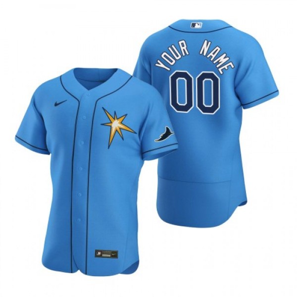 Tampa Bay Rays Custom Men's Nike Light Blue A...