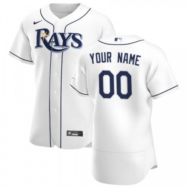 Tampa Bay Rays Custom Men's Nike White Home 2...