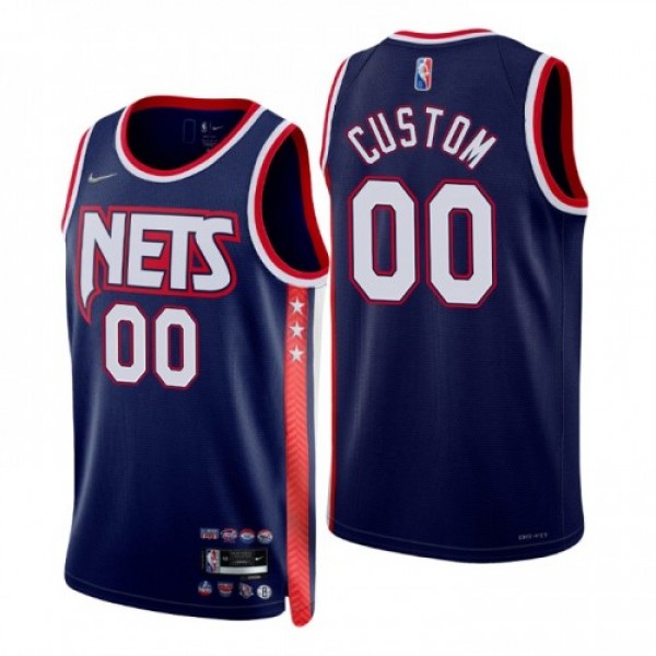 Brooklyn Nets Custom Men's Nike Navy 2021/22 ...