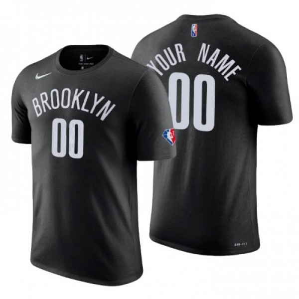 Brooklyn Nets Custom Black Men's Nike 2021-22...