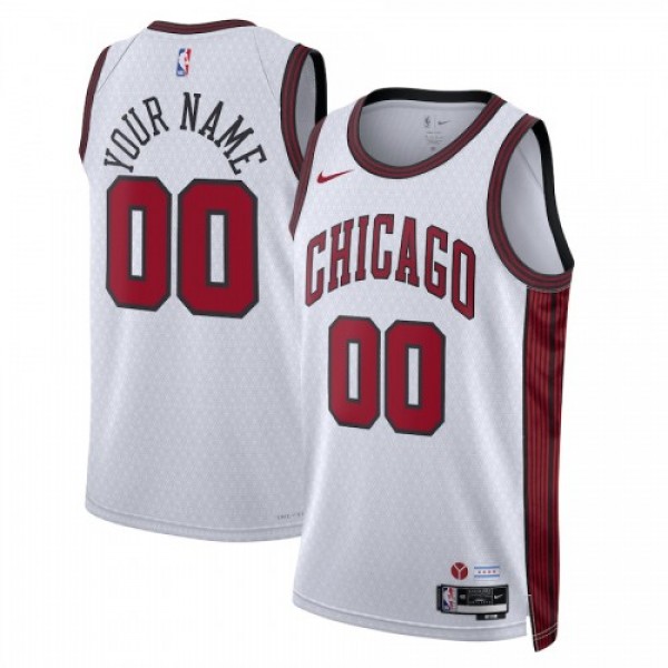 Chicago Bulls Custom Unisex Nike White 2022-23 Swi...