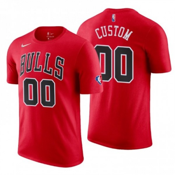 Chicago Bulls Custom Red Men's Nike 2021-22 N...