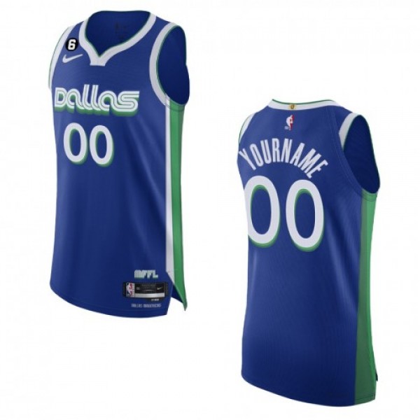 Dallas Mavericks Custom Nike Blue 2022-23 Authenti...