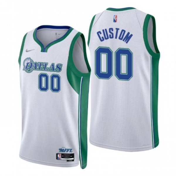 Dallas Mavericks Custom Men's Nike White 2021...