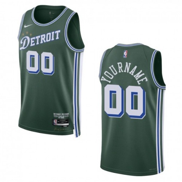 Detroit Pistons Custom Unisex Nike Green 2022-23 S...