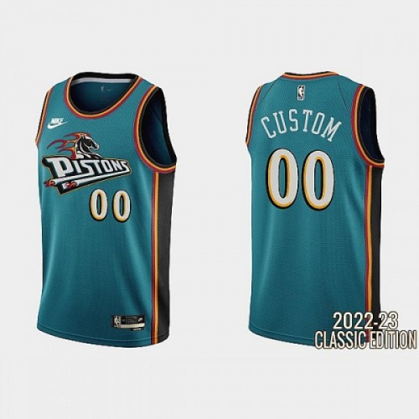 Detroit Pistons Custom Teal Men's Nike NBA 20...