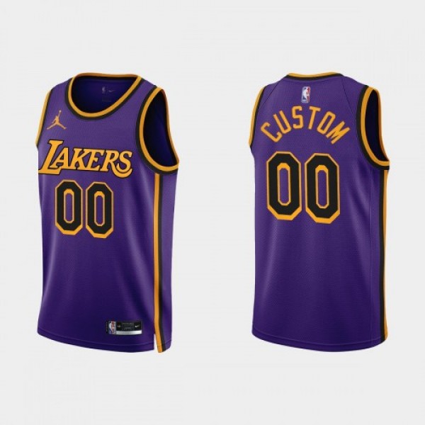 Los Angeles Lakers Custom Purple Men's Nike N...
