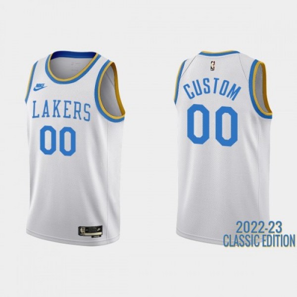 Los Angeles Lakers Custom White Men's Nike NB...