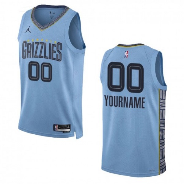 Memphis Grizzlies Custom Blue Men's 2022-23 N...