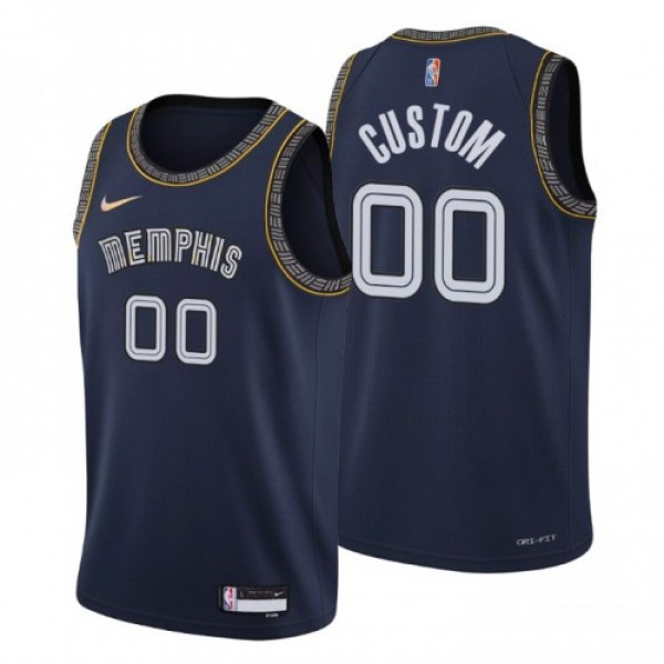 Memphis Grizzlies Custom Men's Nike Navy 2021...