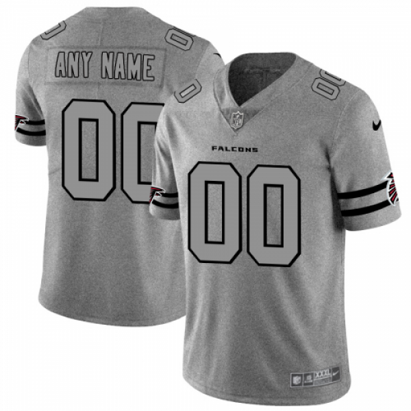 Atlanta Falcons Custom Men's Nike Gray Gridir...