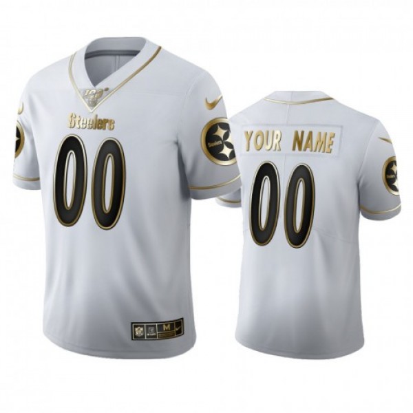 Pittsburgh Steelers Custom Men's Nike White G...