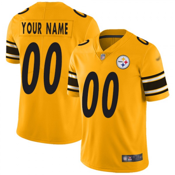 Nike Pittsburgh Steelers Customized Gold Men'...