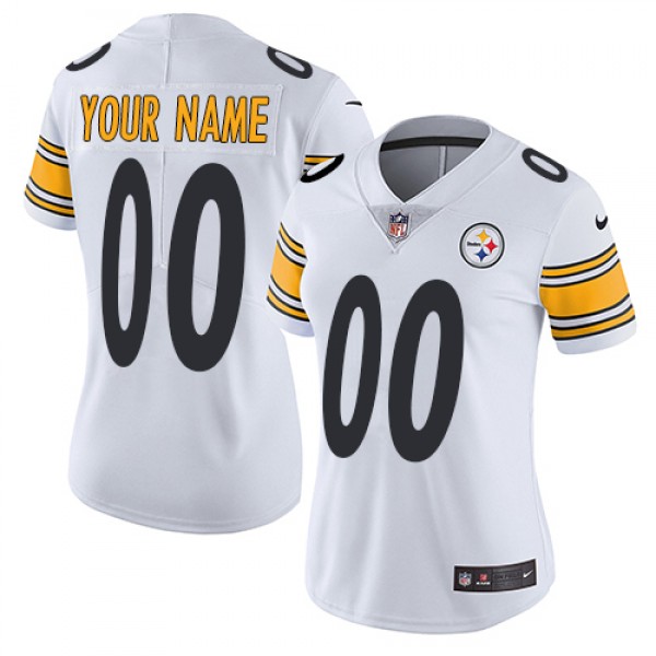 Nike Pittsburgh Steelers Customized White Stitched...