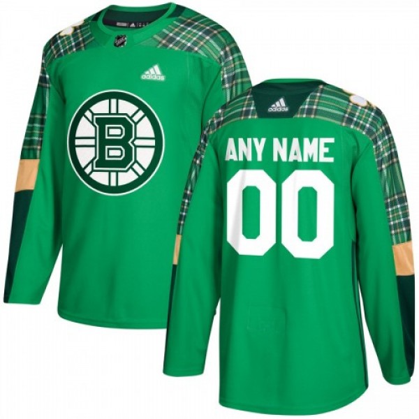 Men's Adidas Boston Bruins Personalized Green...
