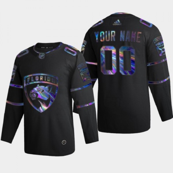 Florida Panthers Custom Men's Nike Iridescent...