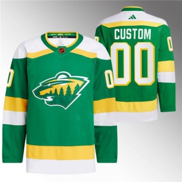 Minnesota Wild Custom Men's adidas Reverse Re...