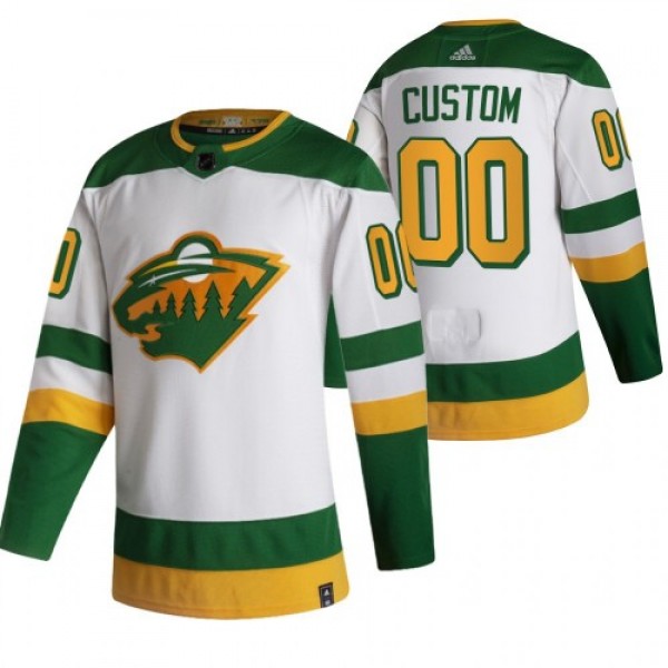 Minnesota Wild Custom White Men's Adidas 2020...