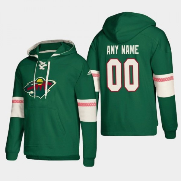 Minnesota Wild Personalized Lace-Up Pullover Hoodi...