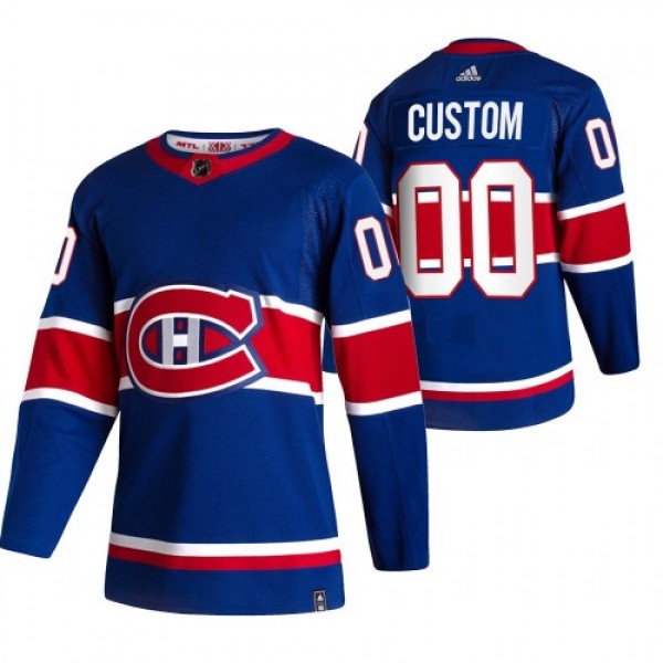 Montreal Canadiens Custom Blue Men's Adidas 2...