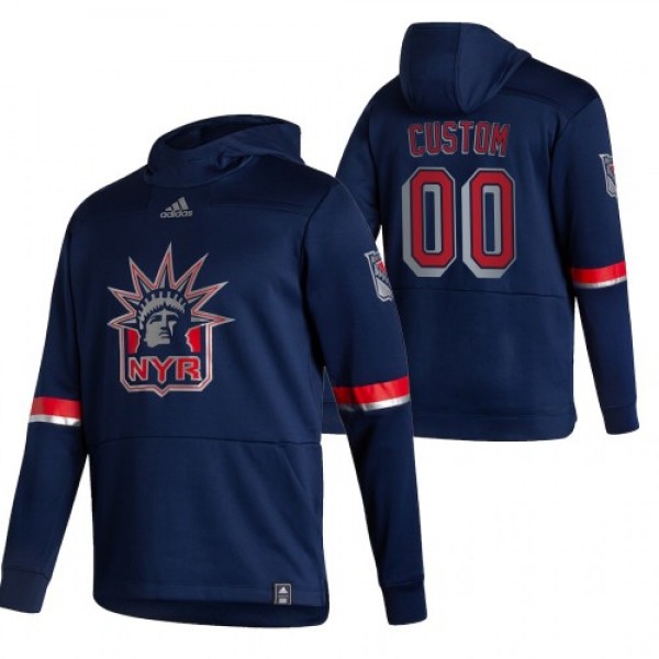 New York Rangers Custom Adidas Reverse Retro Pullo...