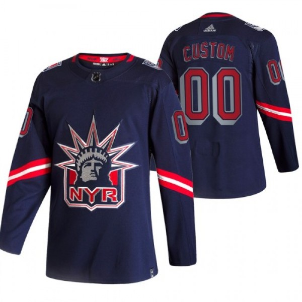 New York Rangers Custom Navy Men's Adidas 202...