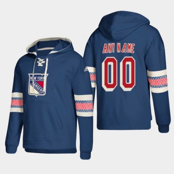 New York Rangers Personalized Lace-Up Pullover Hoo...