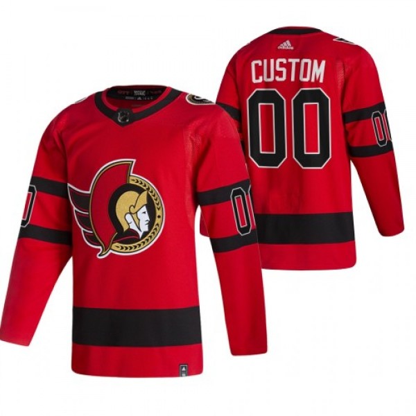 Ottawa Senators Custom Red Men's Adidas 2020-...