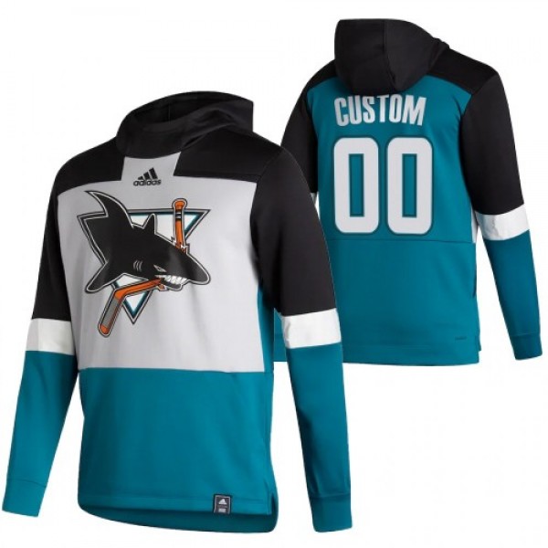 San Jose Sharks Custom Adidas Reverse Retro Pullov...