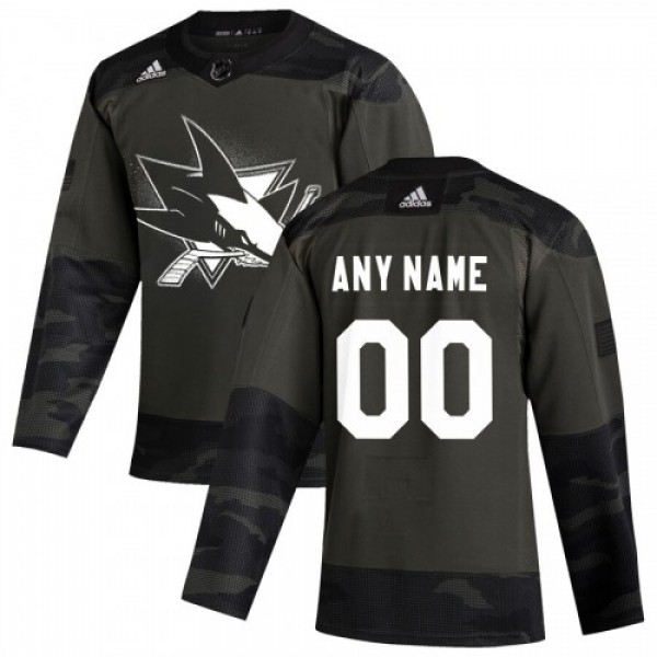 San Jose Sharks Adidas 2019 Veterans Day Authentic...