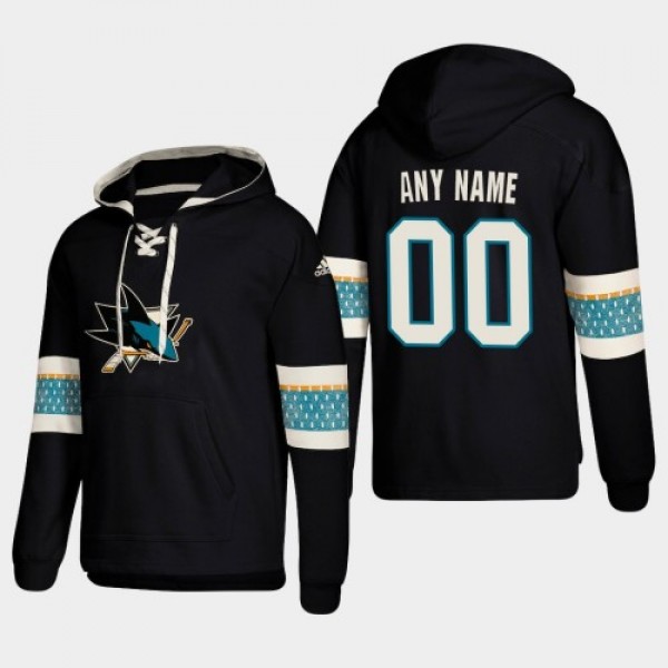San Jose Sharks Personalized Lace-Up Pullover Hood...