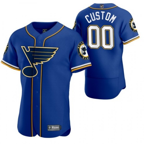 St. Louis Blues Custom Men's 2020 NHL x MLB C...
