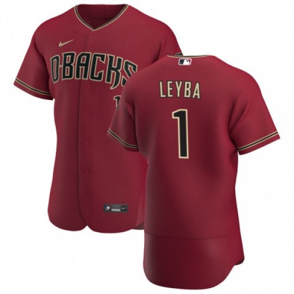 Arizona Arizona Diamondbacks #1 Domingo Leyba Men&...