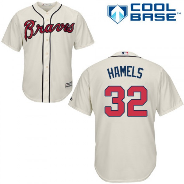 Atlanta Braves #32 Cole Hamels Cream New Cool Base...