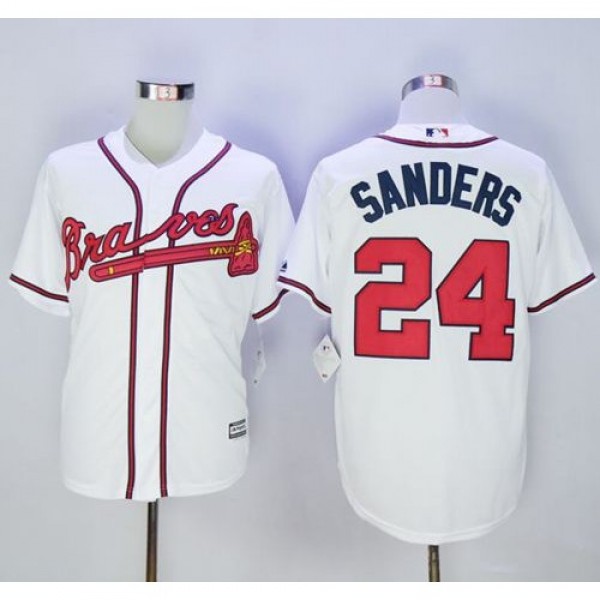 Atlanta Braves #24 Deion Sanders White New Cool Ba...