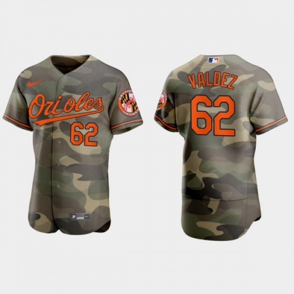 Baltimore Baltimore Orioles #62 Cesar Valdez Men&#...