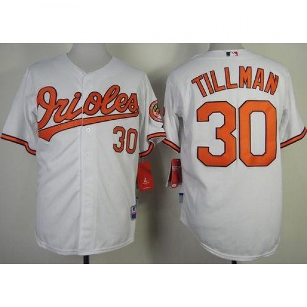 Baltimore Orioles #30 Chris Tillman White Cool Bas...