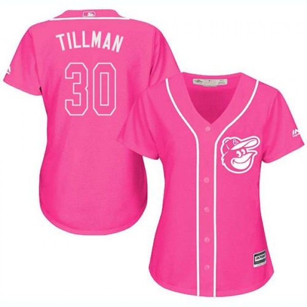 Baltimore Orioles #30 Chris Tillman Pink Fashion W...